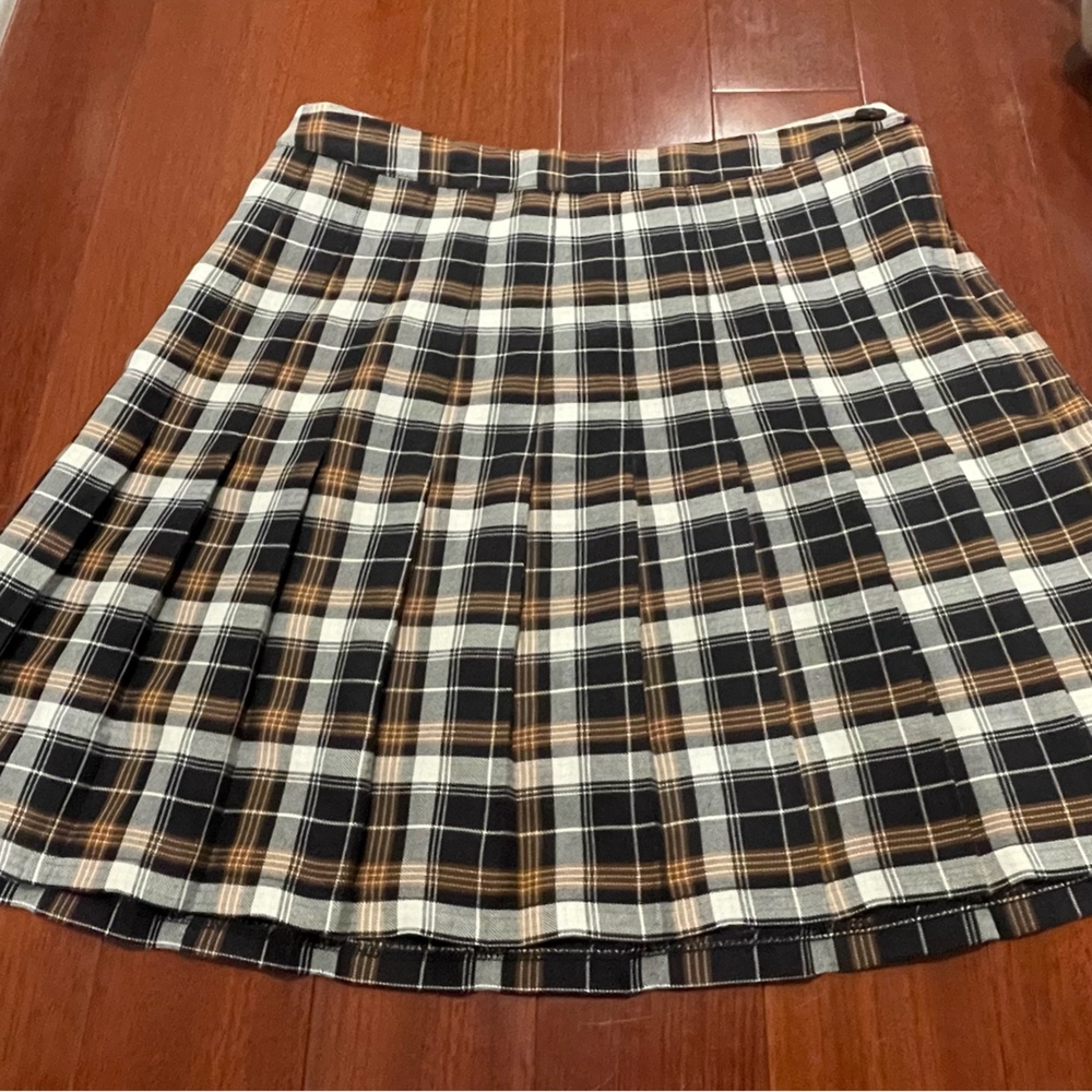 Urban outfitters small mini plaid pleated skirt